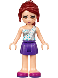 LEGO frnd195 Friends Mia, Dark Purple Skirt, White One Shoulder Top with Stars